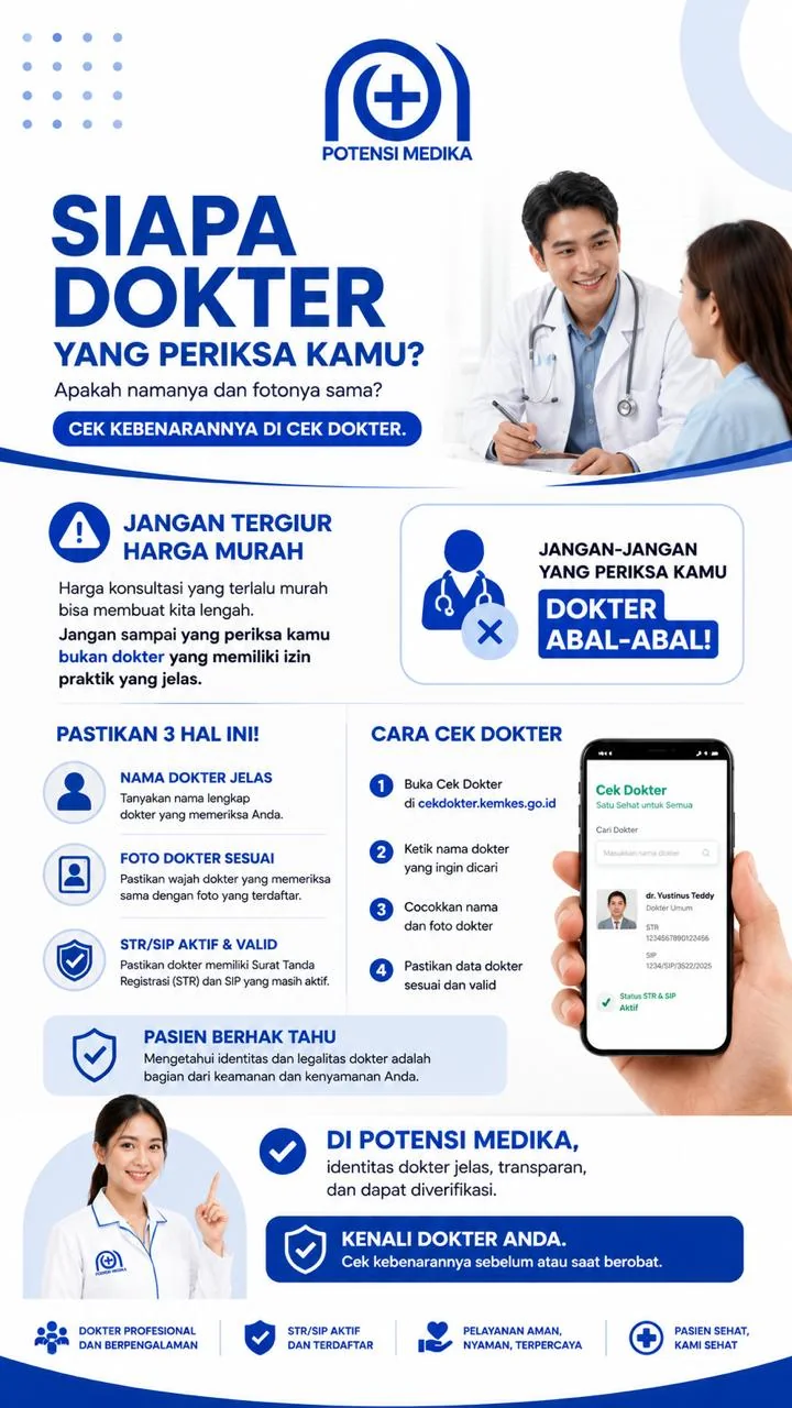Poster informasi cek dokter