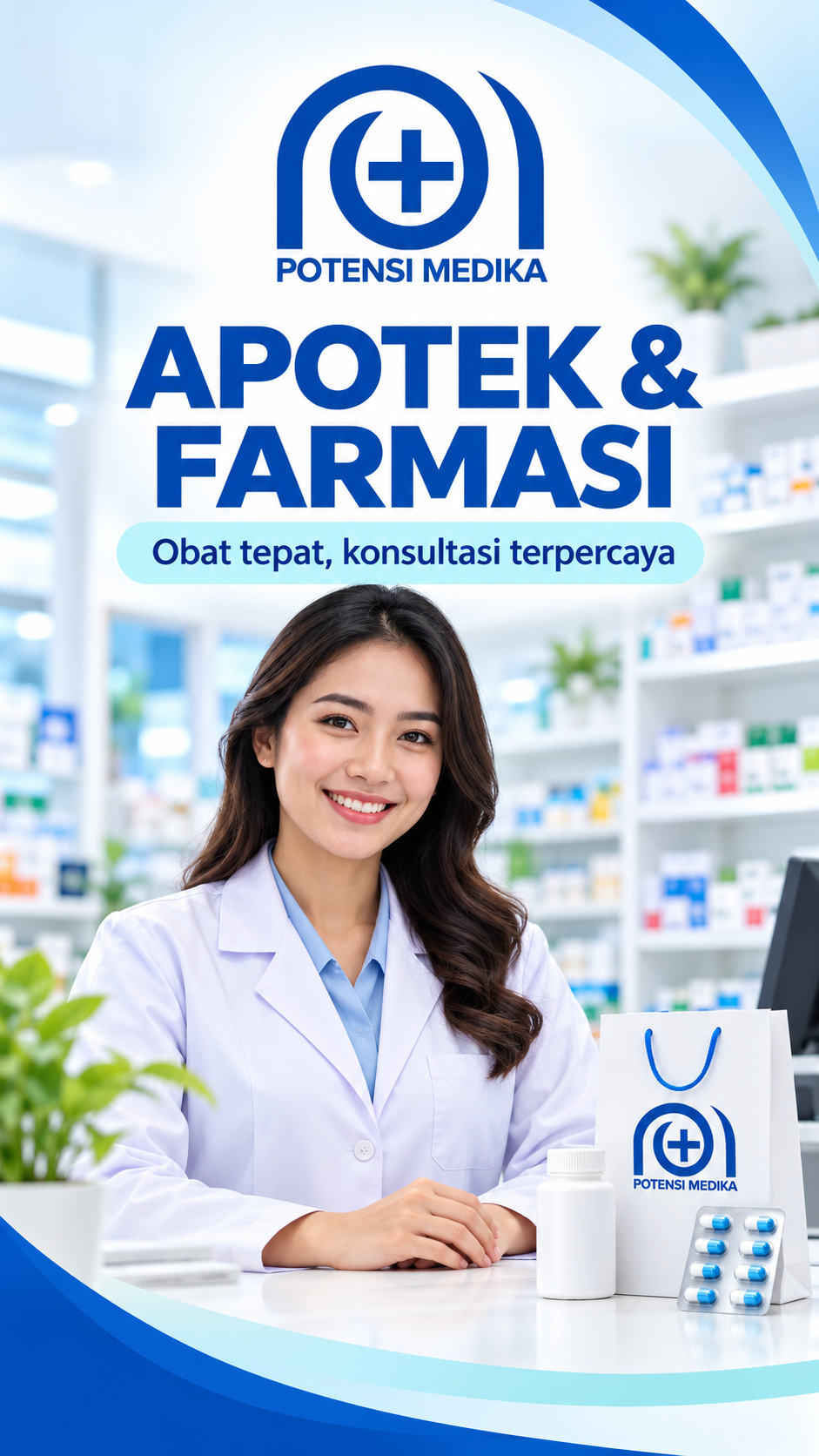 Poster apotek dan farmasi Potensi Medika